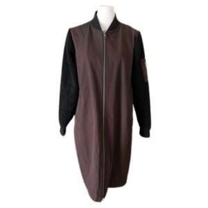 Native Youth Oversized Longline Bomber Style Coat - Size Small